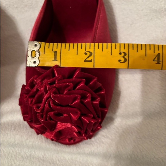 Vintage Daniel Green satin rosette mules heels -see measurements 1950’s - Picture 7 of 13
